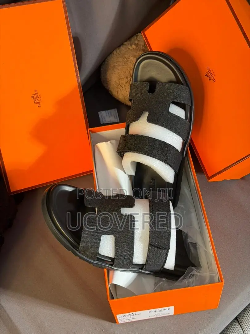 Hermes High Quality Men’S Leather Slippers