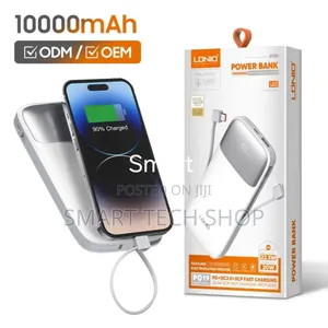 10000mah Ldnio Power Bank With Inbuilt Cable for iPhone and Type C