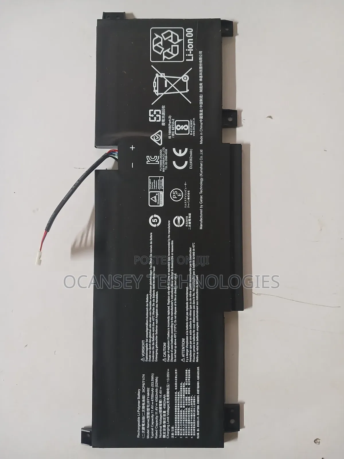 New Bty-m492 Laptop Battery For Msi Pulse Gl66 11udk-255vn 11uek-016au
