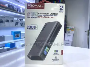Promate Aluminum Crafted Power Bank 130w