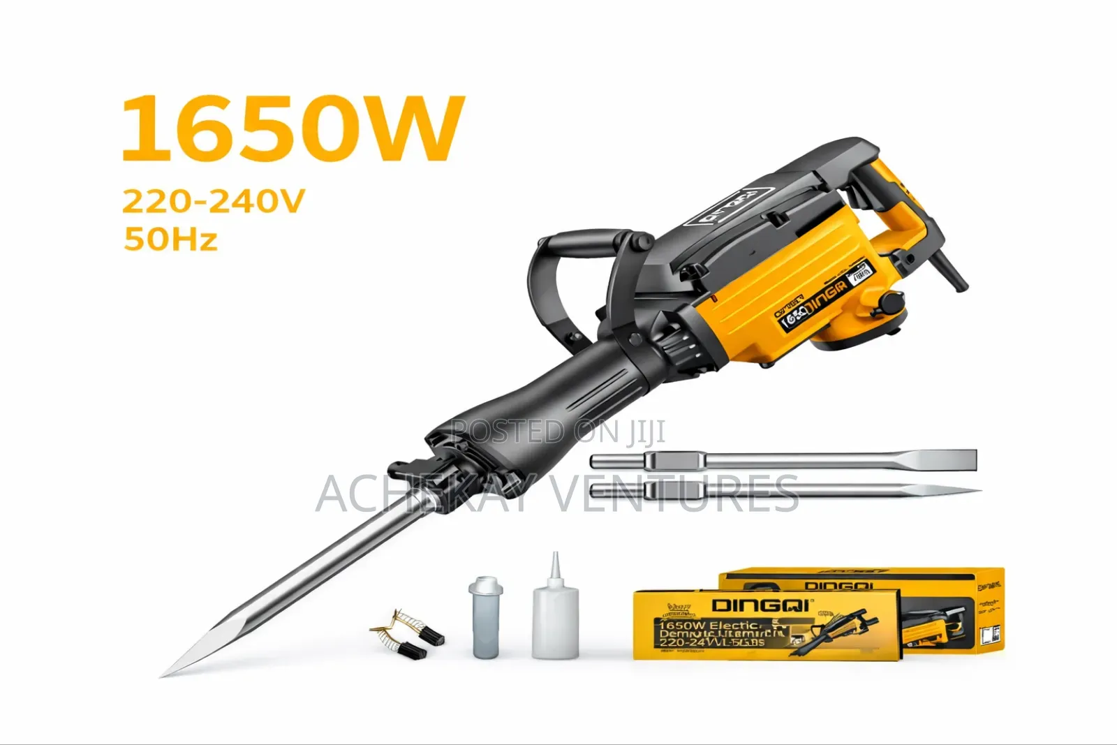 Electric Demolition Hammer 1650w – Heavy Duty