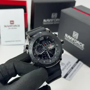 Naviforce Top Fashion Sport Men's Led Display 5atm Waterproof Watch