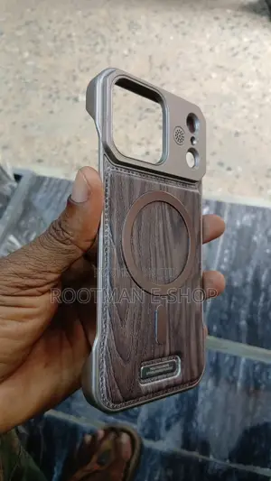 Magnetic Wood Texture Leather Phone Case for iPhone 17 Pro Max