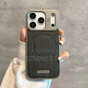 Magnetic Wood Texture Leather Phone Case for iPhone 17 Pro Max
