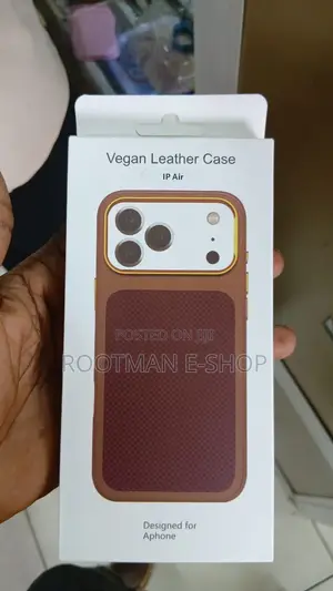 Premium Plaid Leather Phone Case for iPhone Air and 17 Pro Max