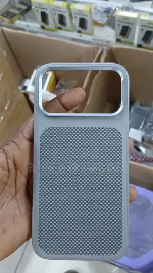 Premium Plaid Leather Phone Case for iPhone Air and 17 Pro Max