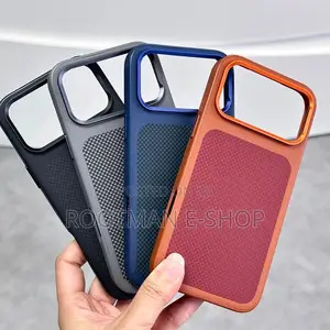 Premium Plaid Leather Case for iPhone 17 Air and 17 Pro Max