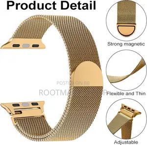 Metal Milanese Loop Band Compatible With Apple Watch Band 38mm to 49mm