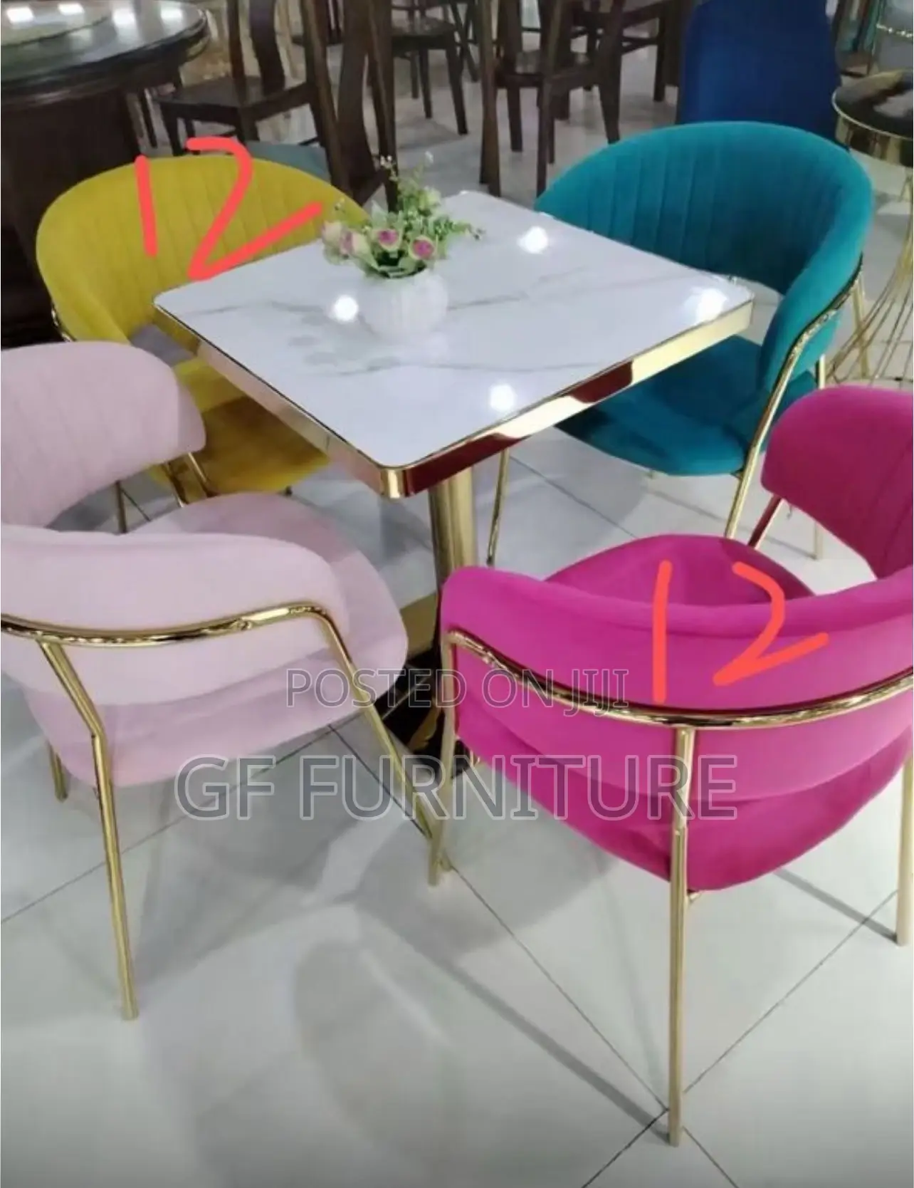 Modern Nordic Luxury Velvet Dining Set