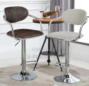 Modern Adjustable Tweed Bar Stools