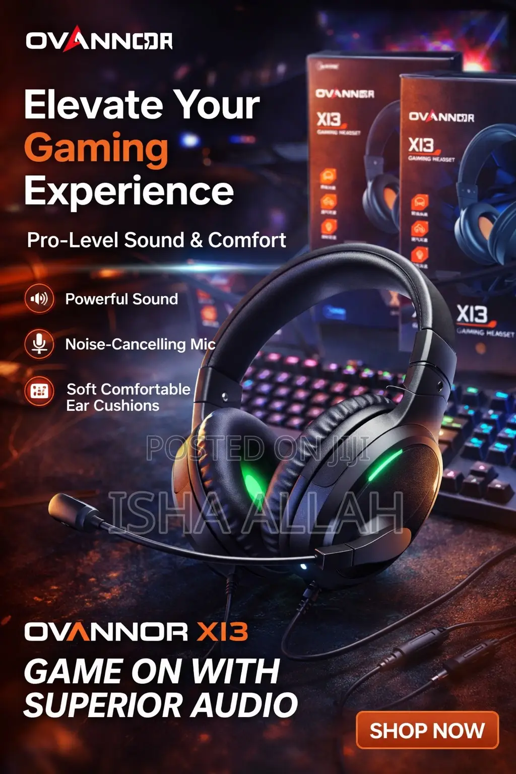 Ovannor Xi3 Powersound Gaming Headset