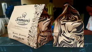 Brown Paper Bag for Food and Sharwama