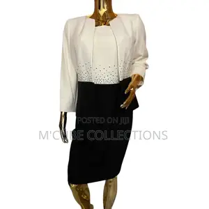 Ivory Black Jacket Dress Set by Kasper