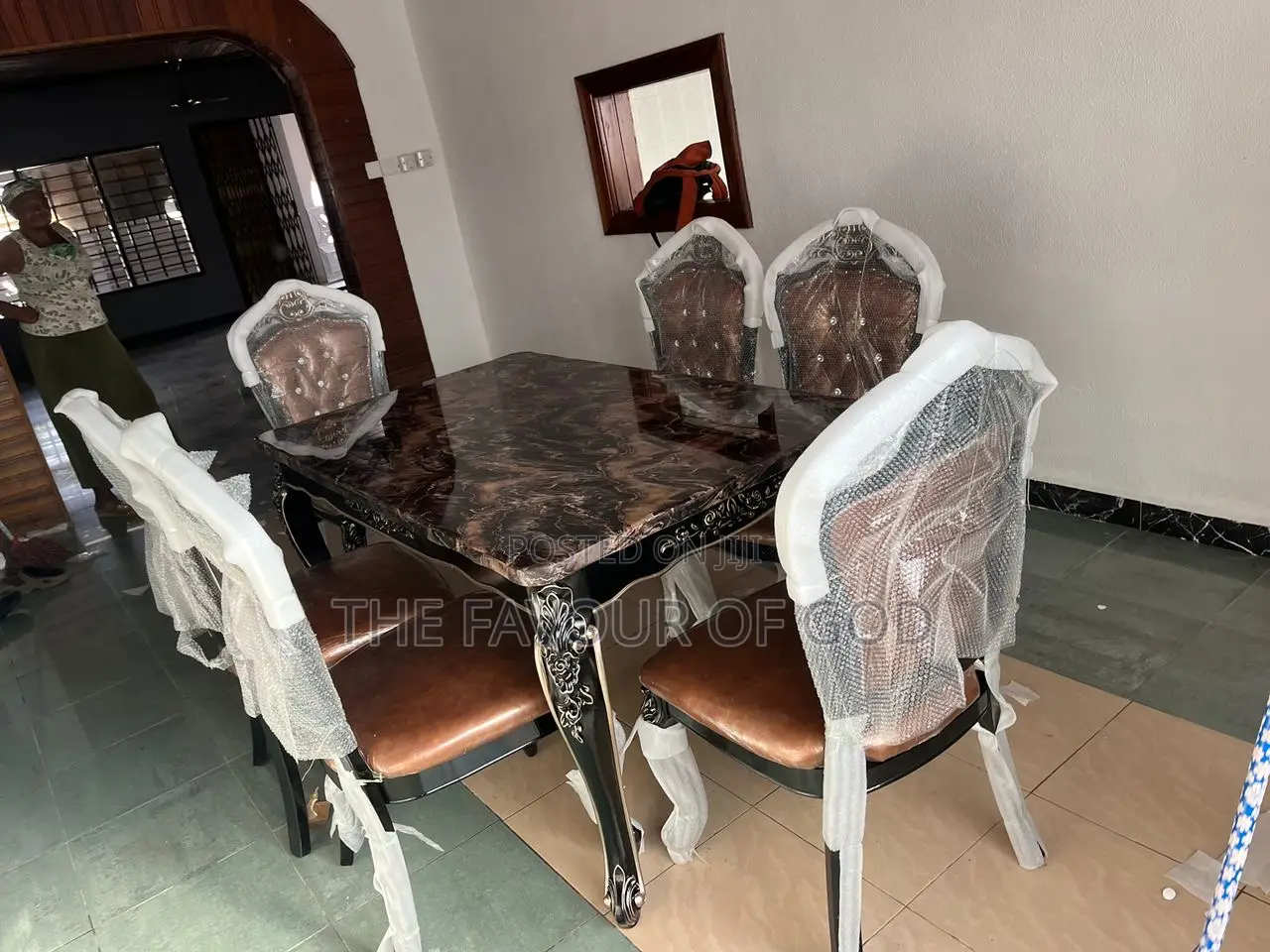 A Classic and Majestic Royal Marble Dining Set