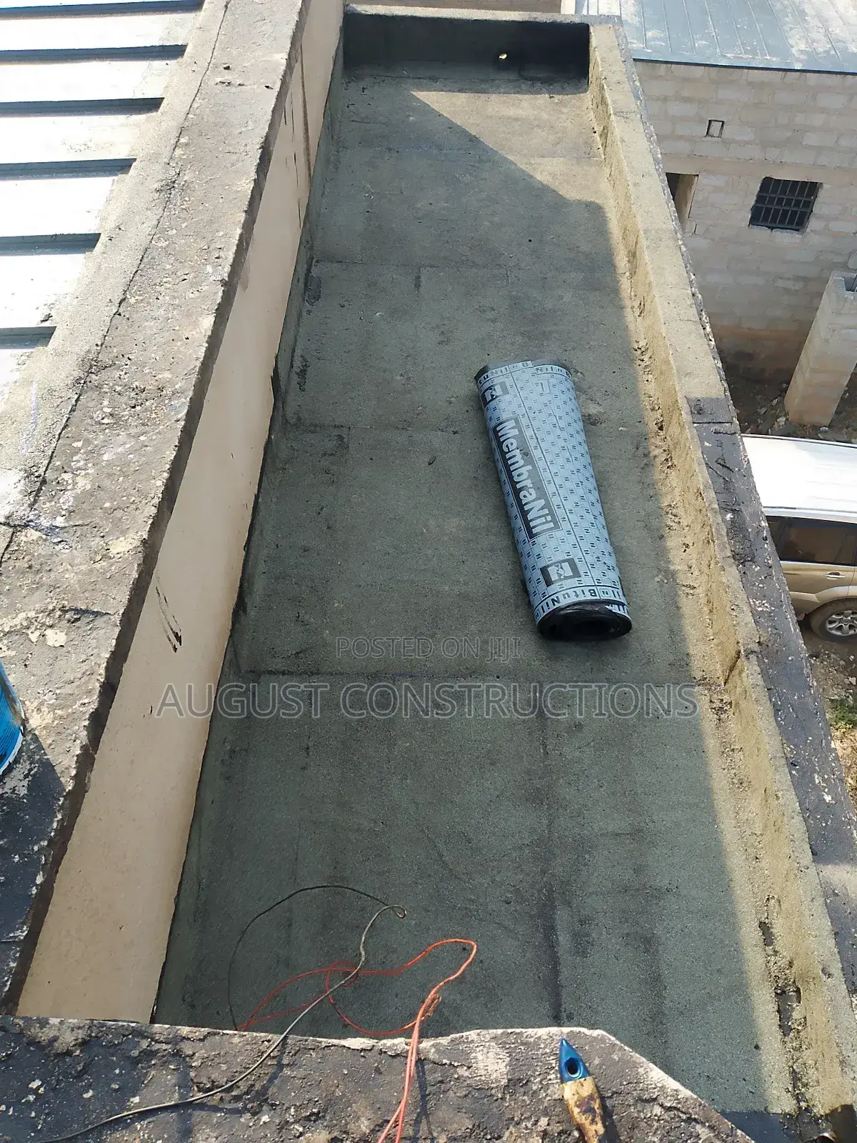 Concrete Roof Water Proofing and Secrt Concrete Gutter Water Proofing.