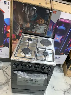 Shop Quality New Black 50x50 3 Gas 1 Electric Ailyons Cooker