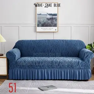 Wave -Lake Blue Skirt Sofa Covers (Set(