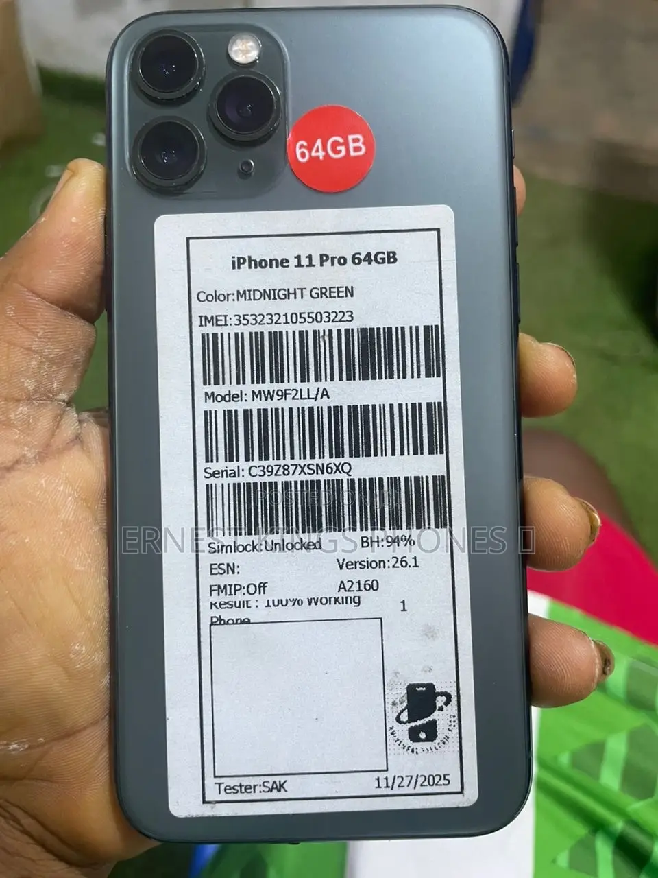 Apple iPhone 11 Pro 64 GB Black