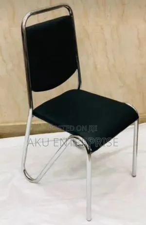 Leather Stainless Steel Office Visitors Dinning Chair