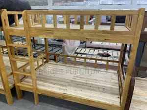 Wooden Bunk Bed ( One and Half Top and Down)