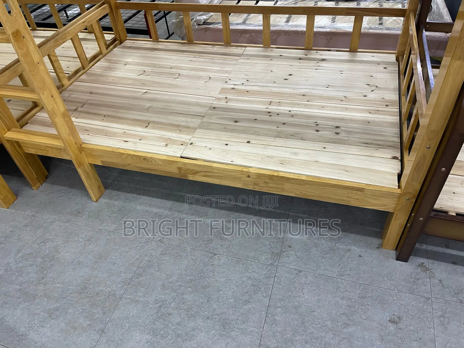 Wooden Bunk Bed ( One and Half Top and Down)