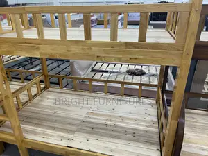 Wooden Bunk Bed ( One and Half Top and Down)