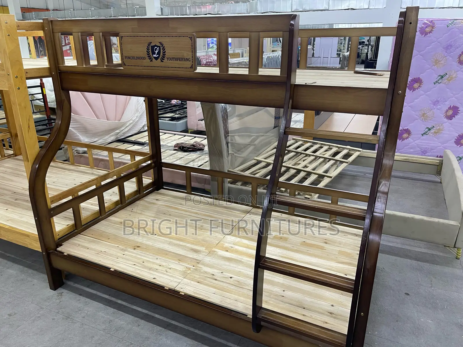 Durable 1 and Half Down Single Top Bunk Bed
