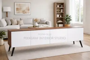 (Free Delivery) Promo Brown Standing Tv Console