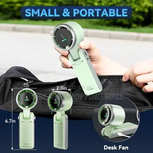Hand Folding High-Speed Turbine Fan, Portable Handheld Turbine Fan