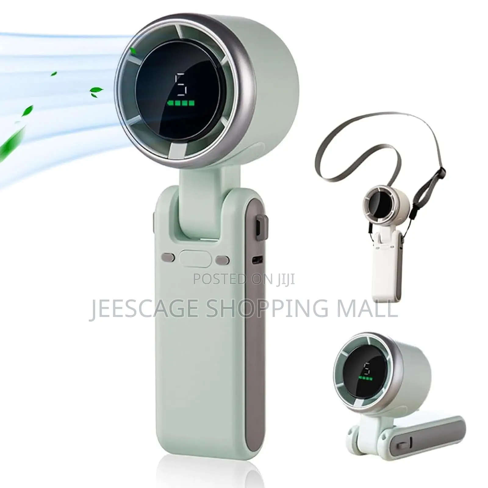 Hand Folding High-Speed Turbine Fan, Portable Handheld Turbine Fan