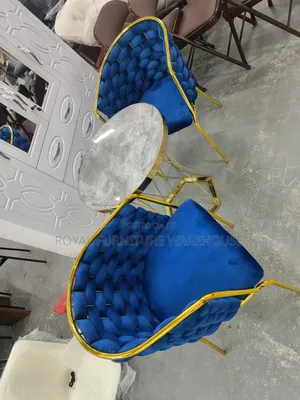 Wave Velvet Armchair 2 Seater Dining Set