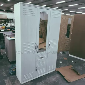 Imported Three-Door Wooden Wardrobe Cabinet