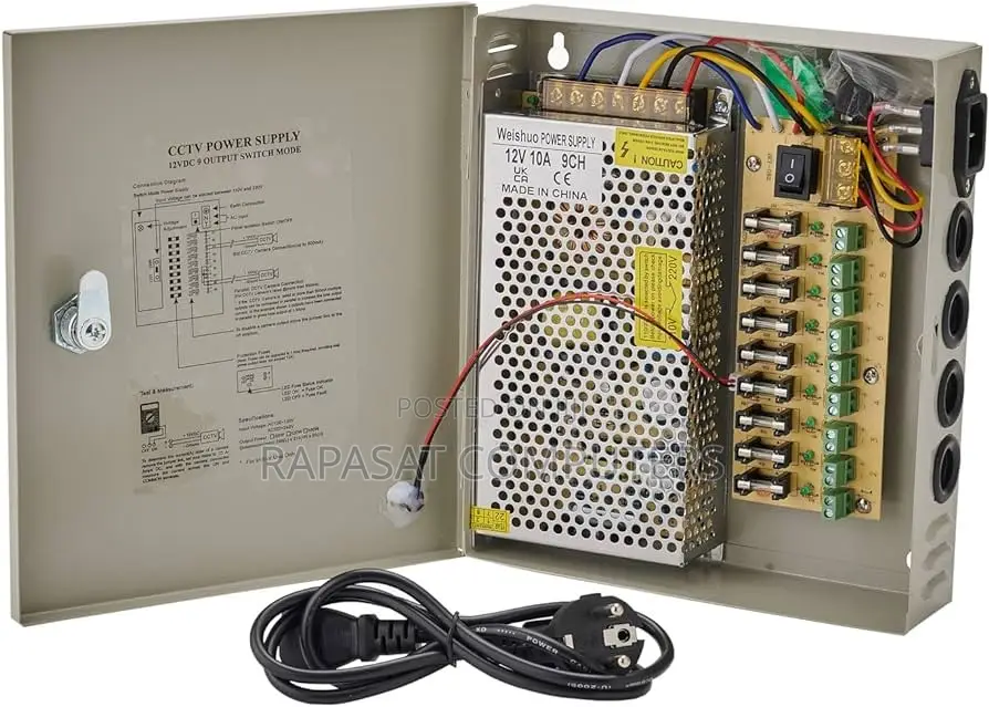 12v 10a 9 Channel Cctv Power Supply