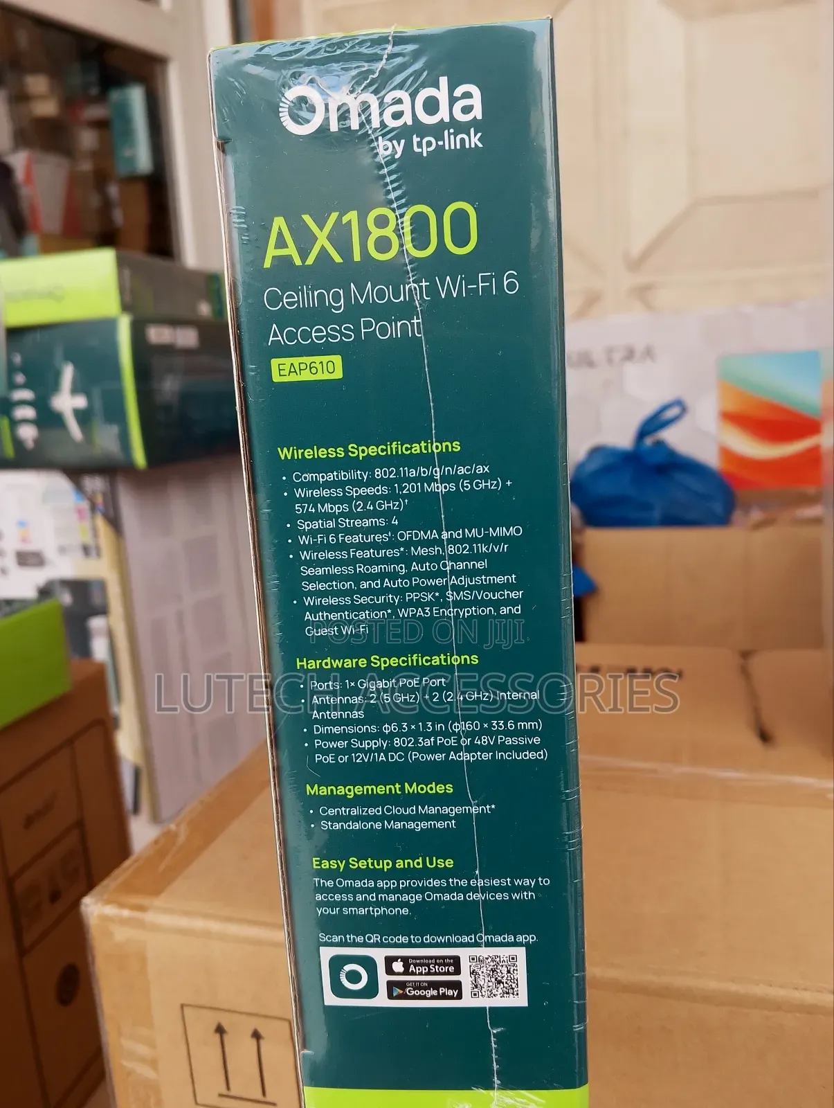 Tp Link Omada Ax1800 Ceiling Mount Wifi 6 Access Point (Eap610 Indoor)