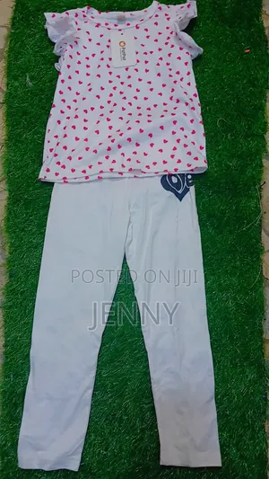 Girls Cotton Shirt With White Leggings