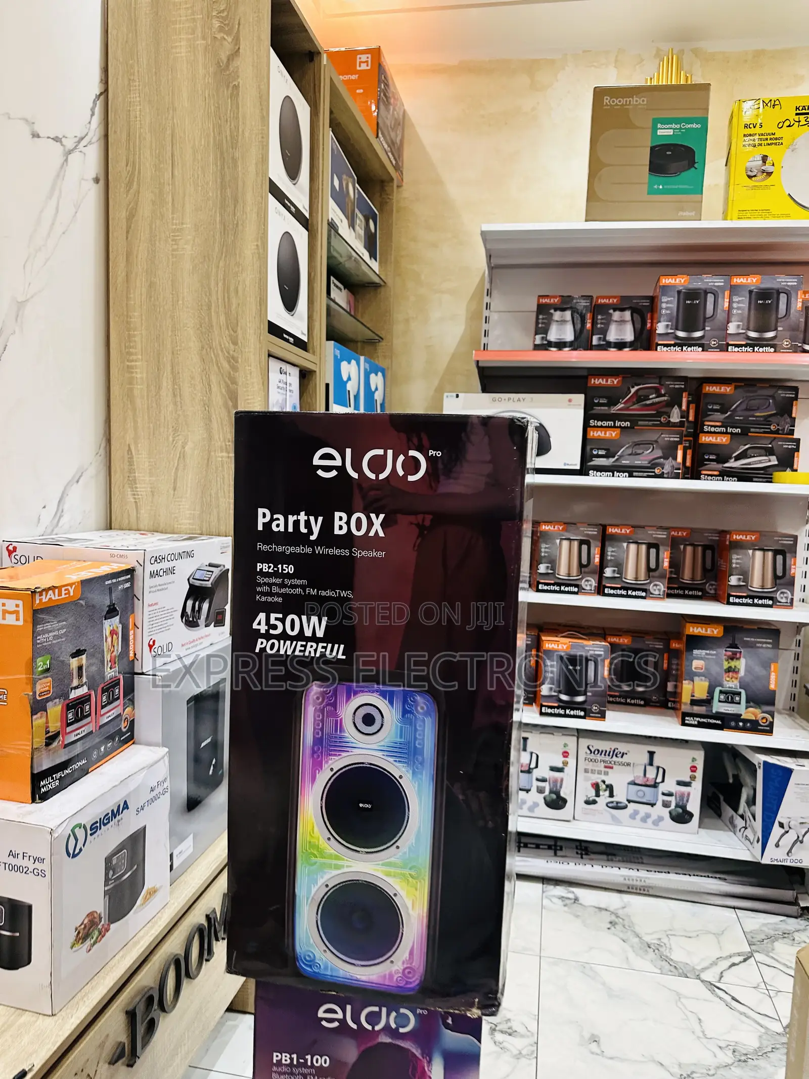Highly Recommended Black Wireless Speaker Eldo Pb1-100 Double 6,5"