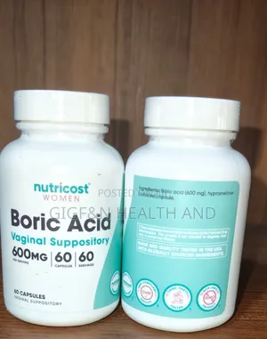 Boric Acid, Vaginal Suppository, 600mg 60 Capsules (Infections)