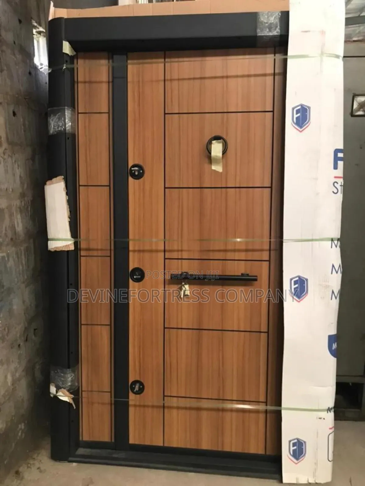 Quality Marine Hard Wood Security Door With Gavanize Frames