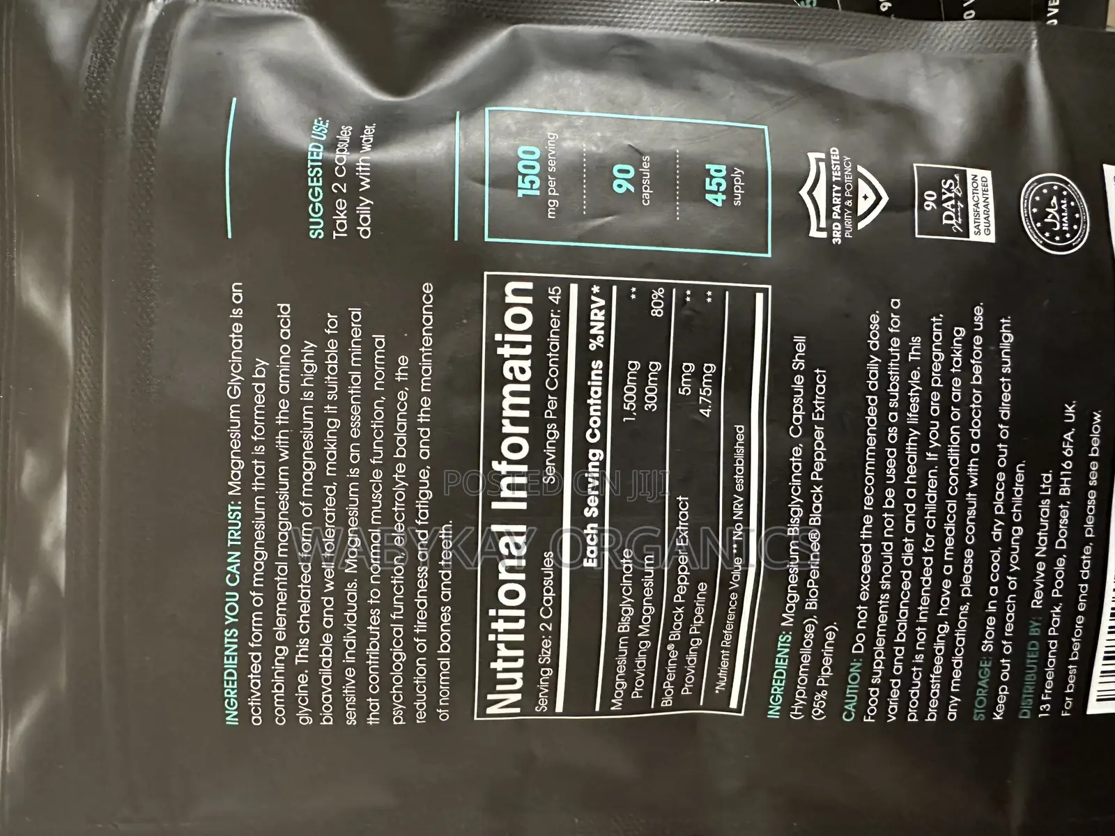 Magnesium Glycinate 1500mg, Extra Strength