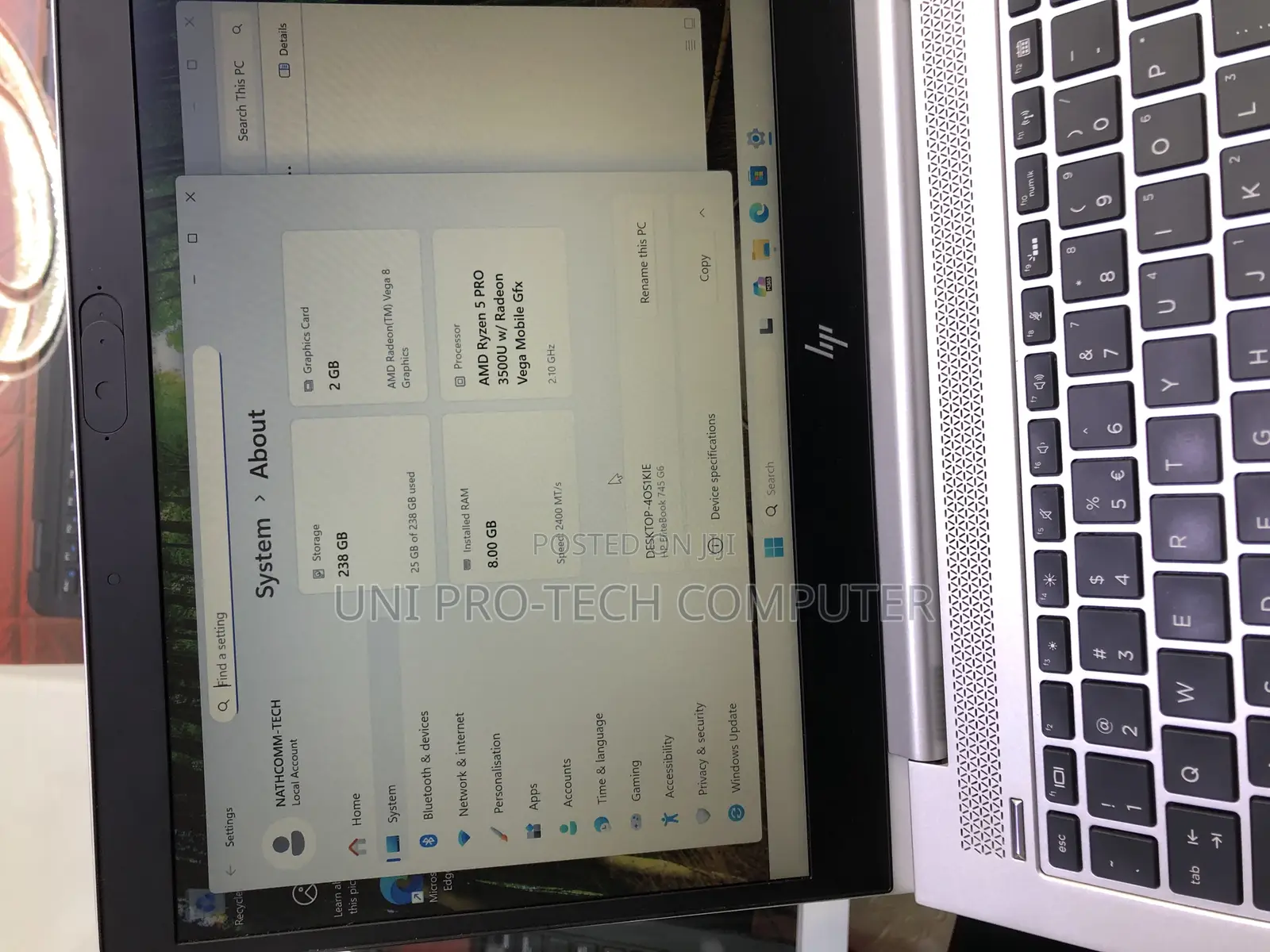 Laptop HP EliteBook 745 G6 8GB AMD Ryzen 5 SSD 256GB