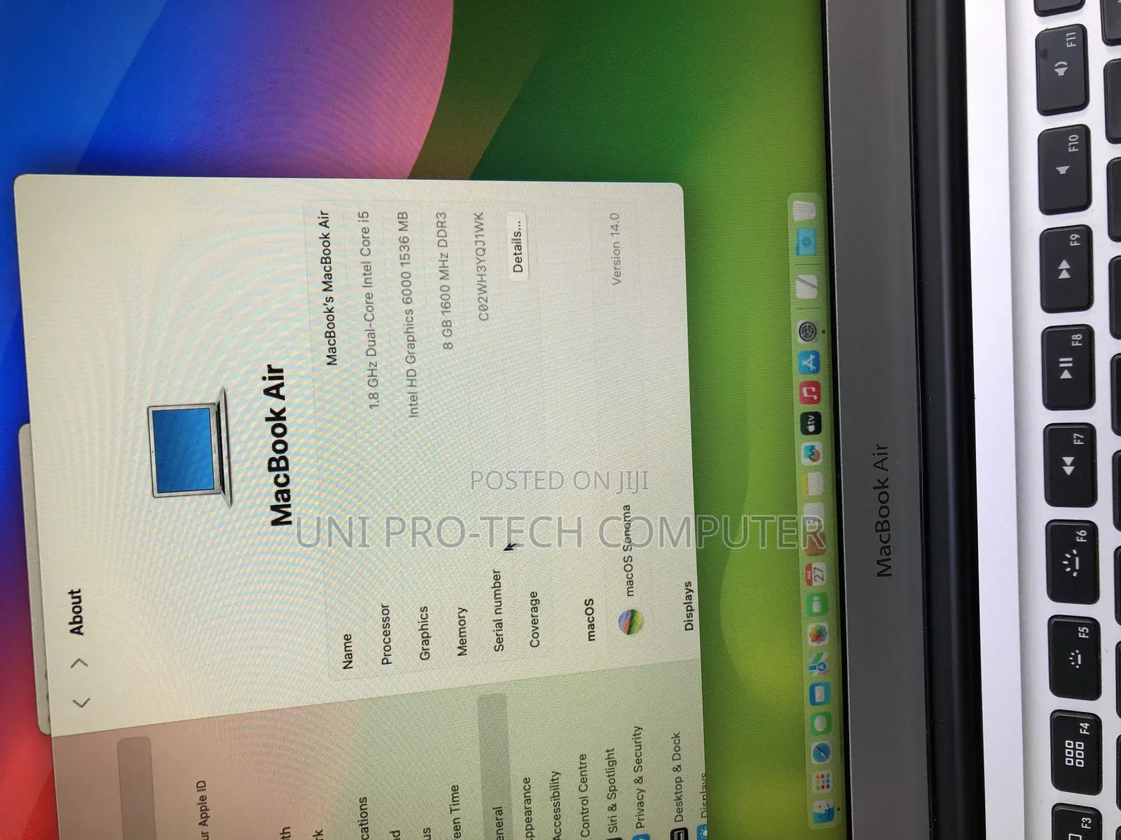 Laptop Apple MacBook Air 8GB Intel Core i5 SSD 256GB