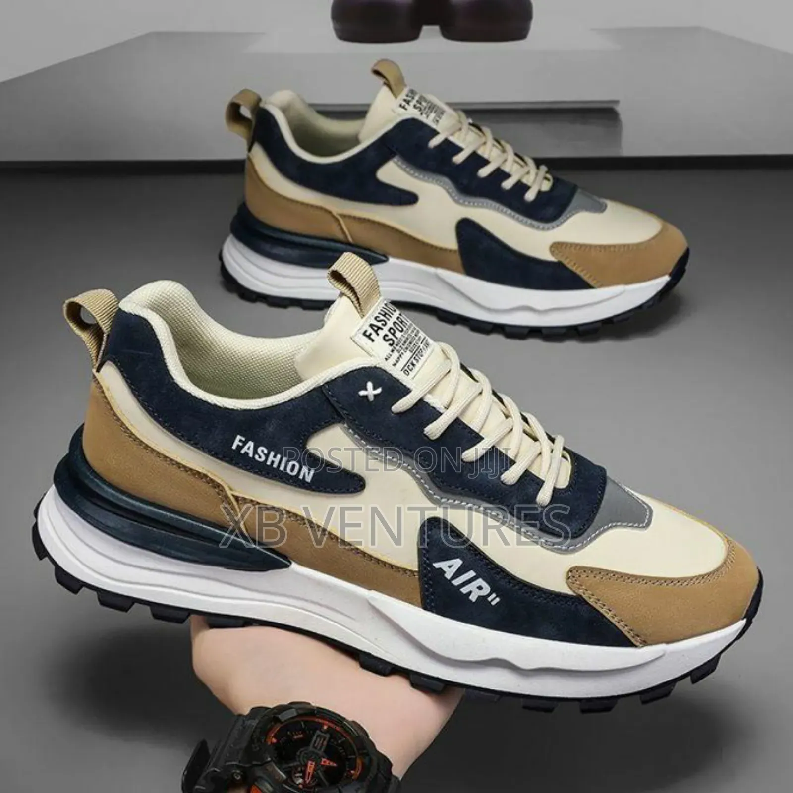 Men's
Non-Slip Running Shoes - Khaki
/Grey