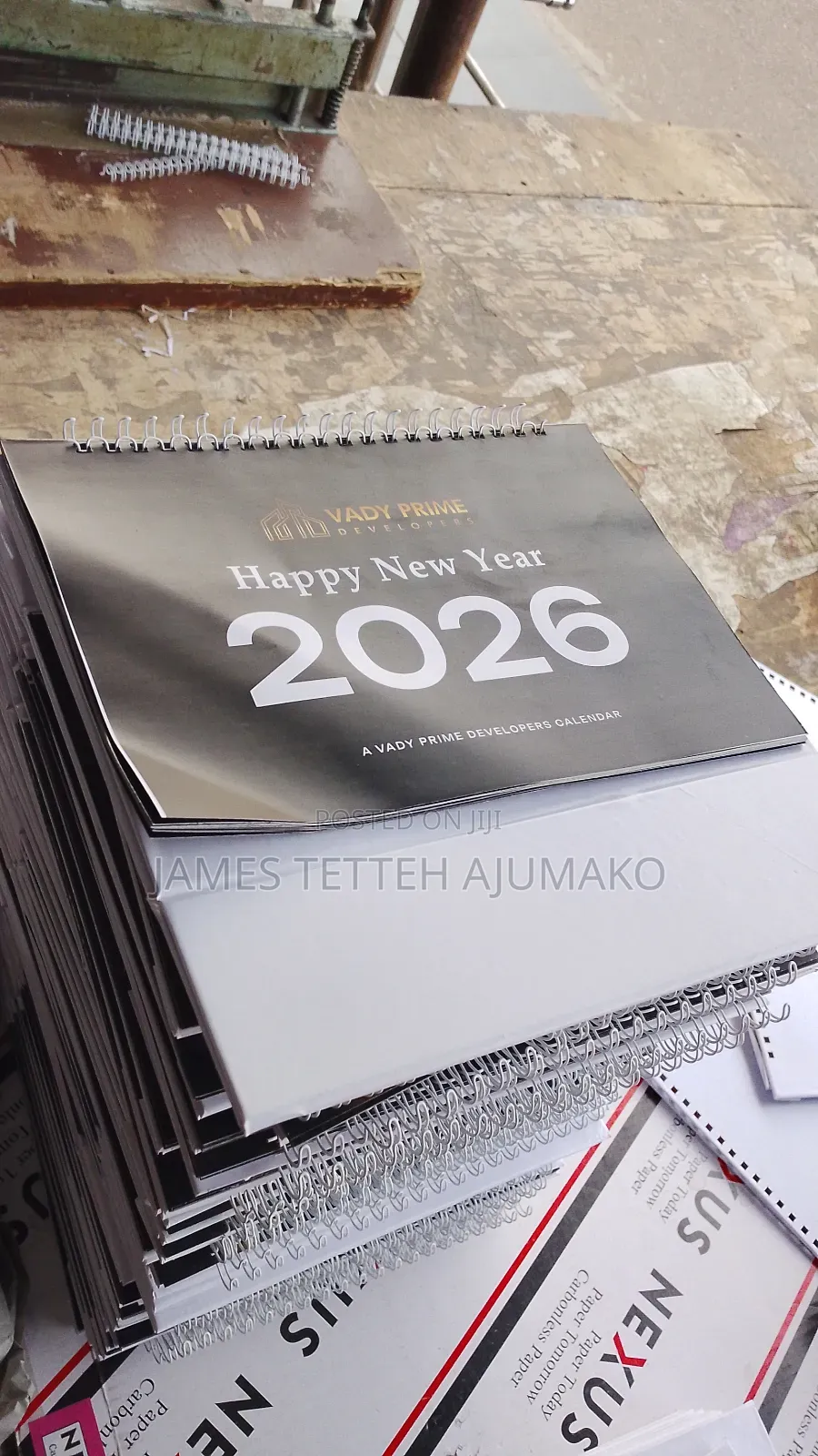 Tabletop Calender, Notepad, Ex Books, Paper Bags, Hand Fans