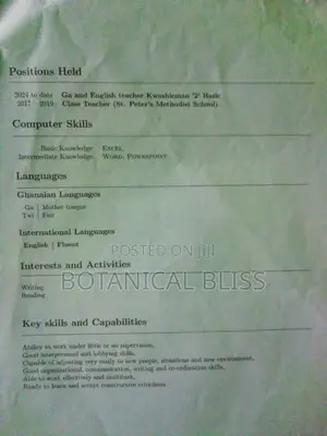 English Language Arts Teacher