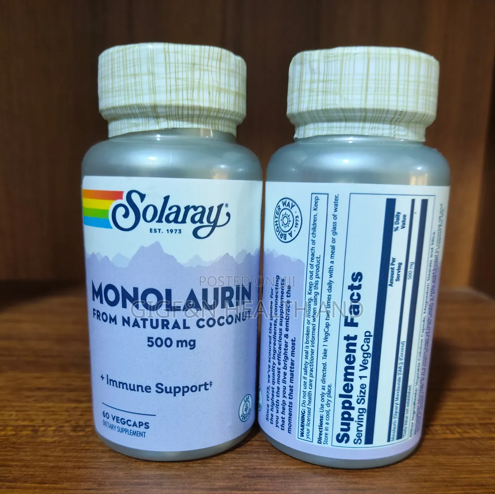 Monolaurin, 500mg, 60 Vegcapsules