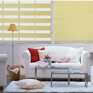 Orange Color Zebra Window Curtain Blinds 