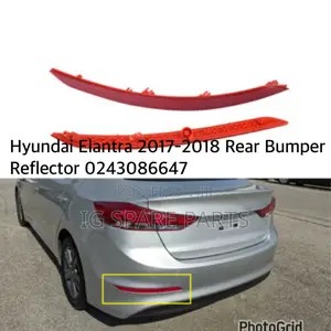 Hyundai Elantra 2017-2018 Rear Bumper Reflector