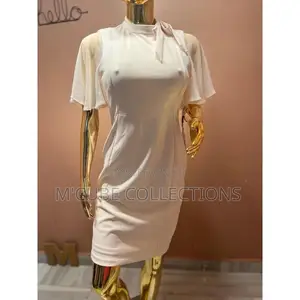 Elegant Peach Flutter Dress
