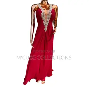 Crimson Embellished Gown