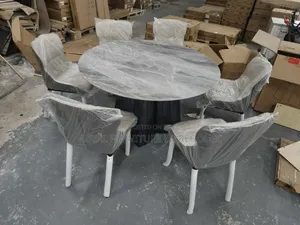 Marble-Patterned Dining Set